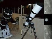 O Refletor Dobsoniano 12 polegadas e o Refrator 6 polegadas em ação.