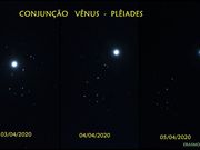 Vênus e as Plêiades em 03/04/2020 - por Erasmo Lisboa.