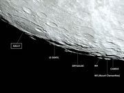 BAILLY - a maior cratera do hemisfério visível da Lua.