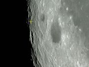 Local de impacto da sonda robótica americana Lunar Orbiter 5.