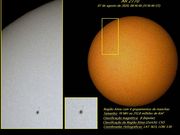 Região Ativa de manchas solares AR 2770  em 07/08/2020.